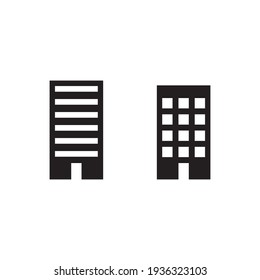 Building icon on white background