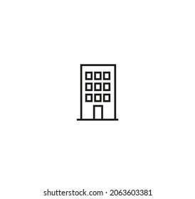 Building icon on the white background
