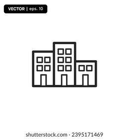 building icon, building icon, on a white background. vector eps 10