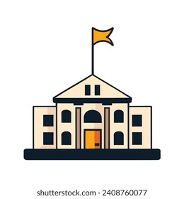 building icon on a white background illustration 