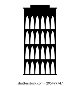 Building icon on white background - vector illustration.