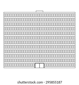 Building icon on white background - vector illustration.
