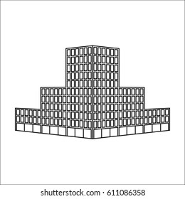 building icon on white background