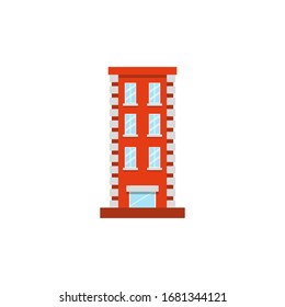 Building icon on white background.Vector illustation