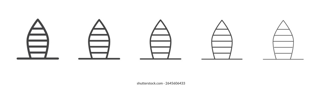 Símbolo de Vector de ilustración de contorno de icono de construcción