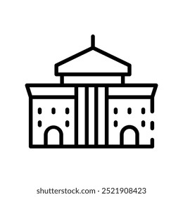 building icon. Outline style design isolated on white background