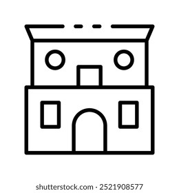 building icon. Outline style design isolated on white background