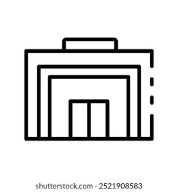 building icon. Outline style design isolated on white background