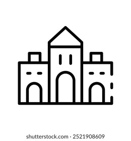 building icon. Outline style design isolated on white background