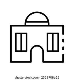 building icon. Outline style design isolated on white background