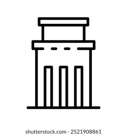 building icon. Outline style design isolated on white background