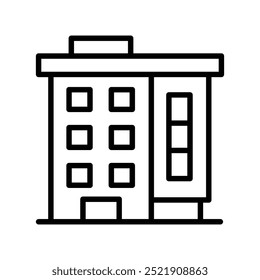 building icon. Outline style design isolated on white background