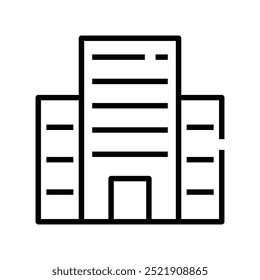 building icon. Outline style design isolated on white background