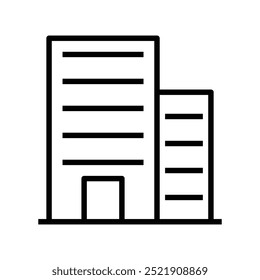 building icon. Outline style design isolated on white background