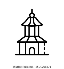 building icon. Outline style design isolated on white background