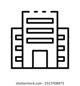 building icon. Outline style design isolated on white background