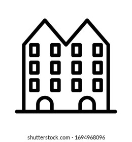 Diseño vectorial de esquema de icono de construcción
