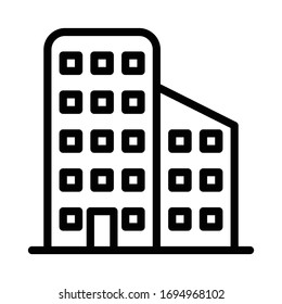 Building icon outline vector design