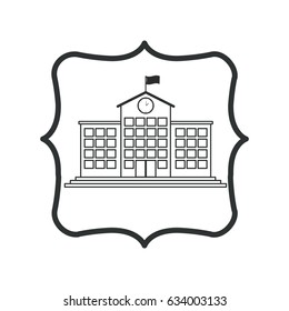 Building icon. School education learning and knowledge theme. Isolated design. Vector illustration