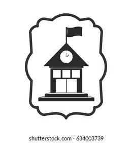Building icon. School education learning and knowledge theme. Isolated design. Vector illustration