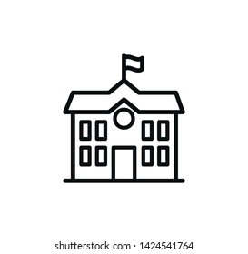 Building icon ,school icon vector sign illustration