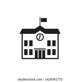 Building icon ,school icon vector sign illustration