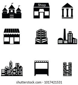 building icon set