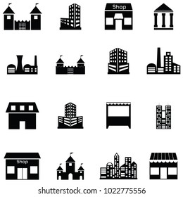 building icon set