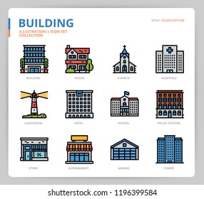 Building icon set