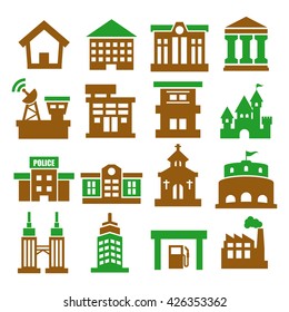 building icon set