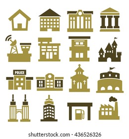 building icon set