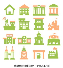 building icon set