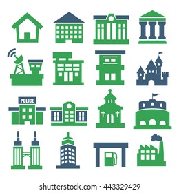 building icon set
