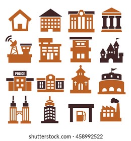 building icon set