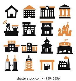 building icon set