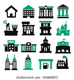 building icon set