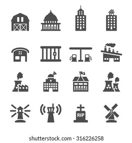 building icon set 8, vector eps10.