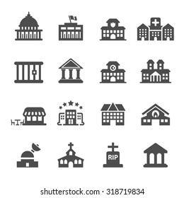 building icon set 9, vector eps10.