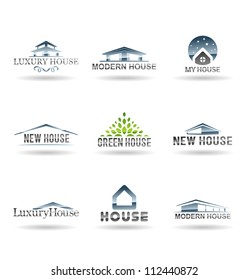 Building icon set. Abstract architecture for your design. Vol 3.