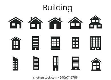 building icon set business logo