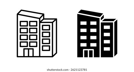 Building icon set. for mobile concept and web design on white background