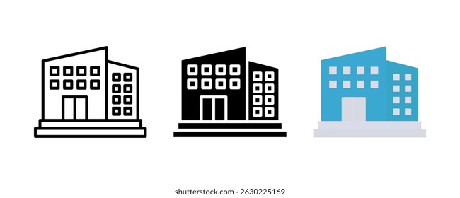 Building icon set. for mobile concept and web design on white background