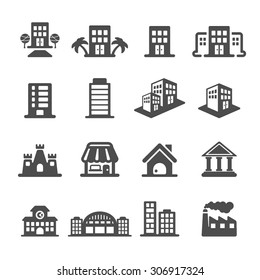 building icon set, vector eps10.