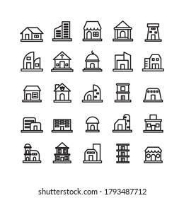 Icono de construcción línea vectorial para sitio web, aplicación móvil, presentación, medios sociales. Adecuado para la interfaz de usuario y la experiencia del usuario.