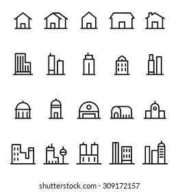 Building Icon set for website, print, info graphic, etc.