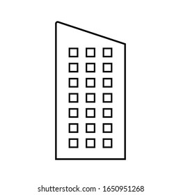 Building icon. Building sign icon in flat style. Apartment vector illustration on white isolated background. Architecture business concept.