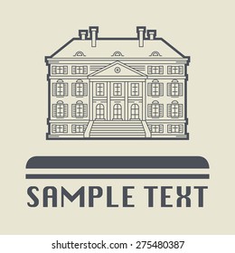 Building icon or sign, vector illustration