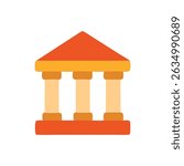 Building icon a simple cartoon depiction of a city skyline.