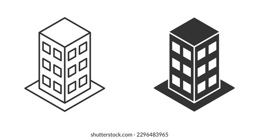 Building icon. Simple design. Vector illustration.