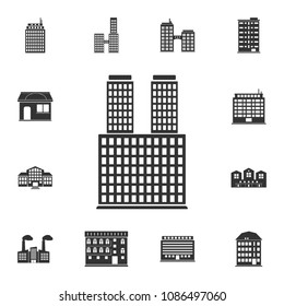 Building icon. Simple element illustration. Building symbol design  from Buildings collection set. Can be used for web and mobile on white background